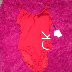 BRAND NEW!! Calvin Klein red bathing suit